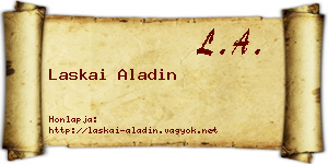 Laskai Aladin névjegykártya